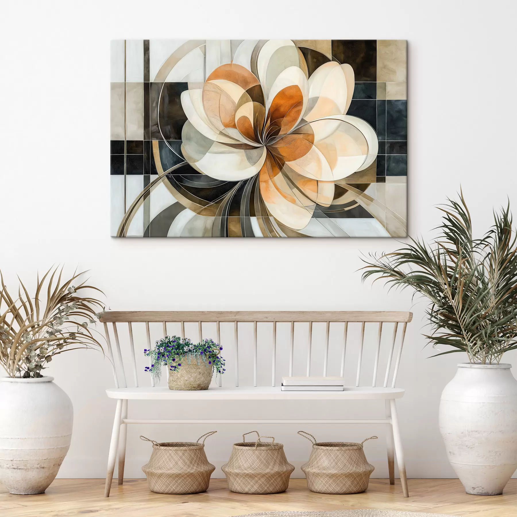 Tableau Fleur géométrique s50347