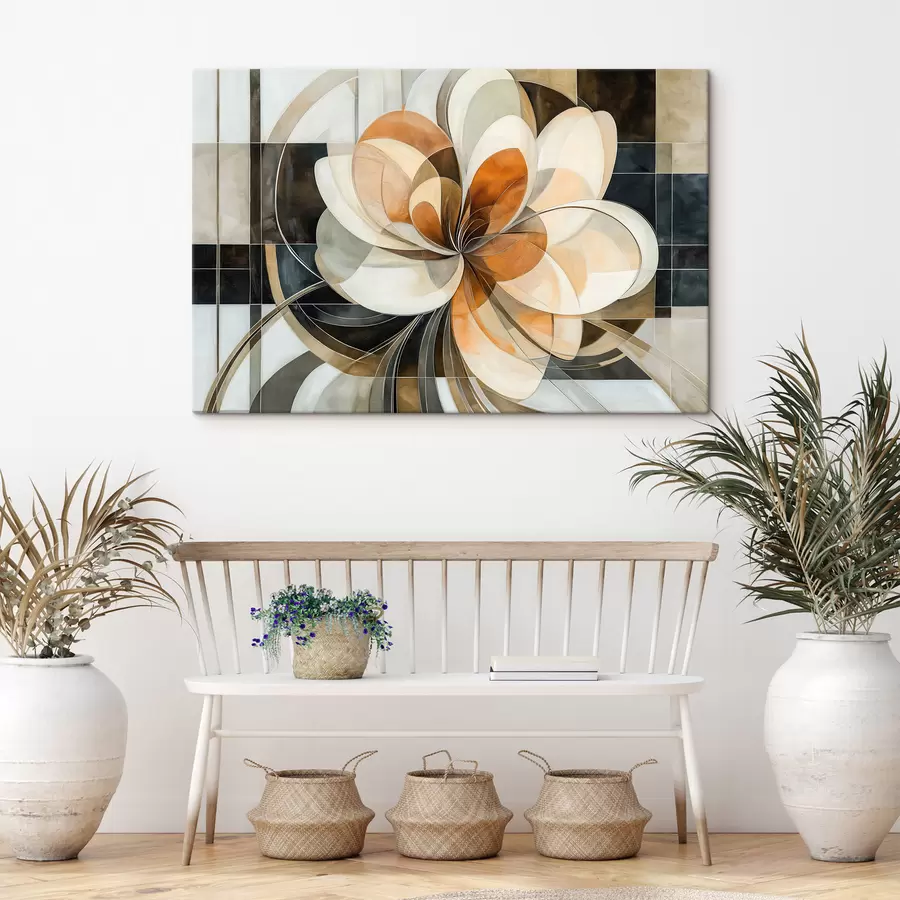Tableau Fleur géométrique s50347