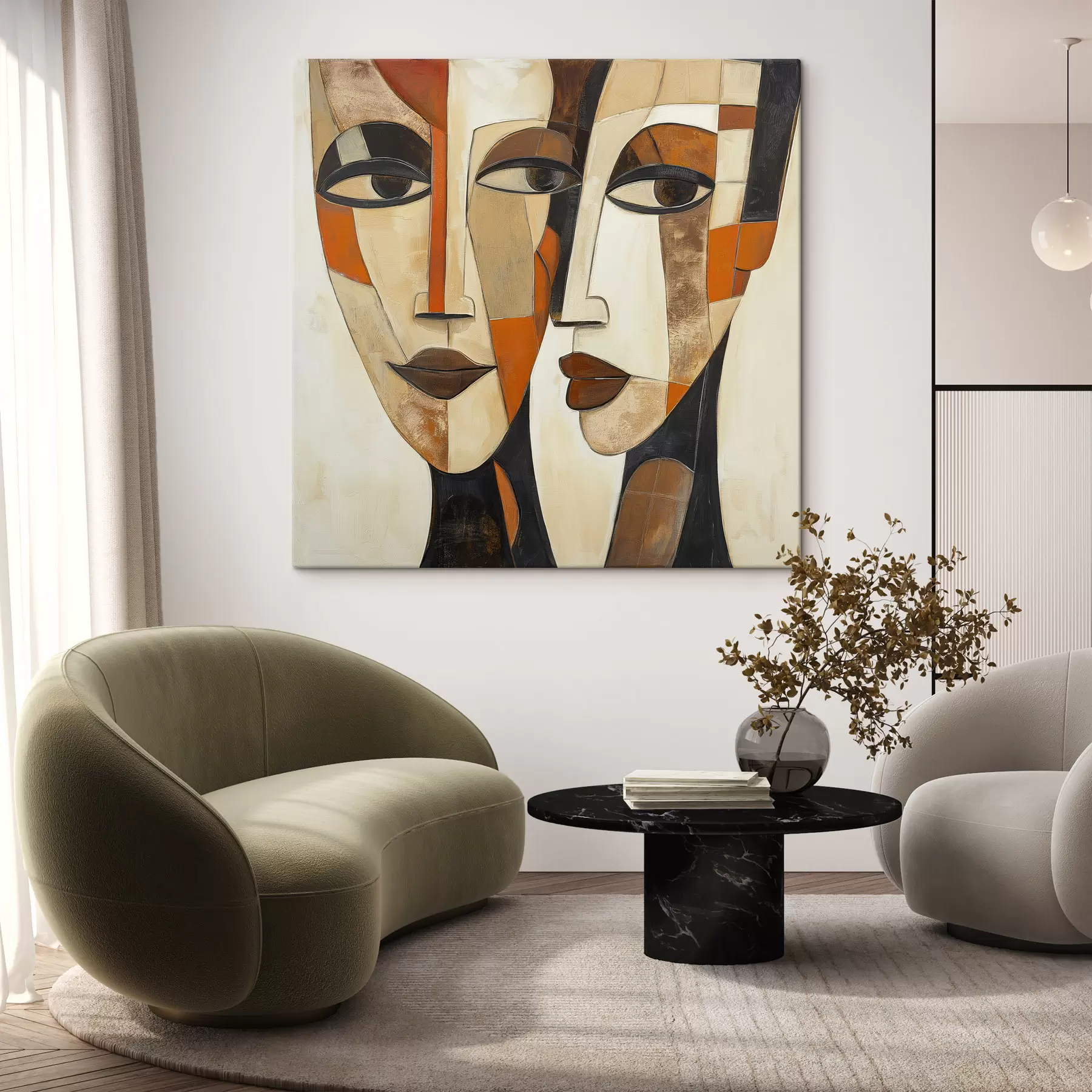 Tableau Faces géométriques s50351