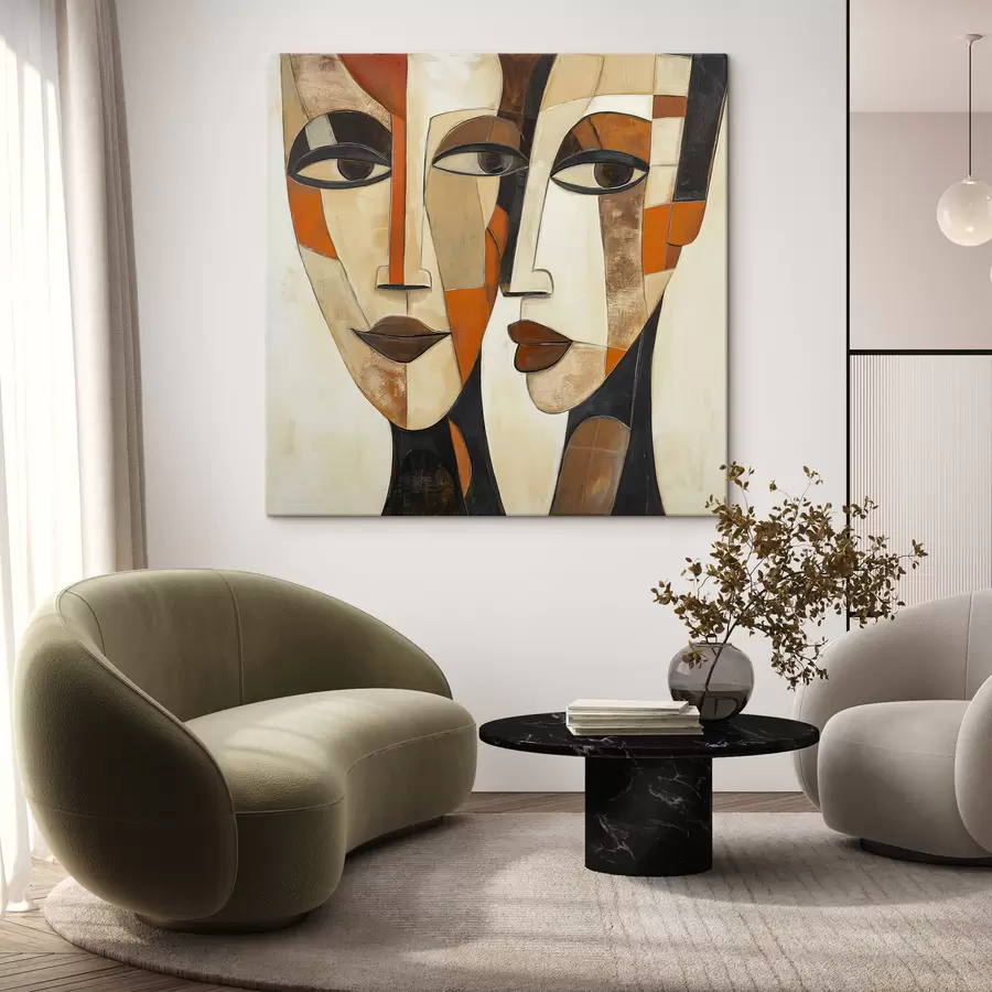 Tableau Faces géométriques s50351