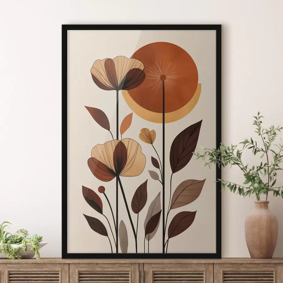 Papier peint Fleurs abstraites f50341