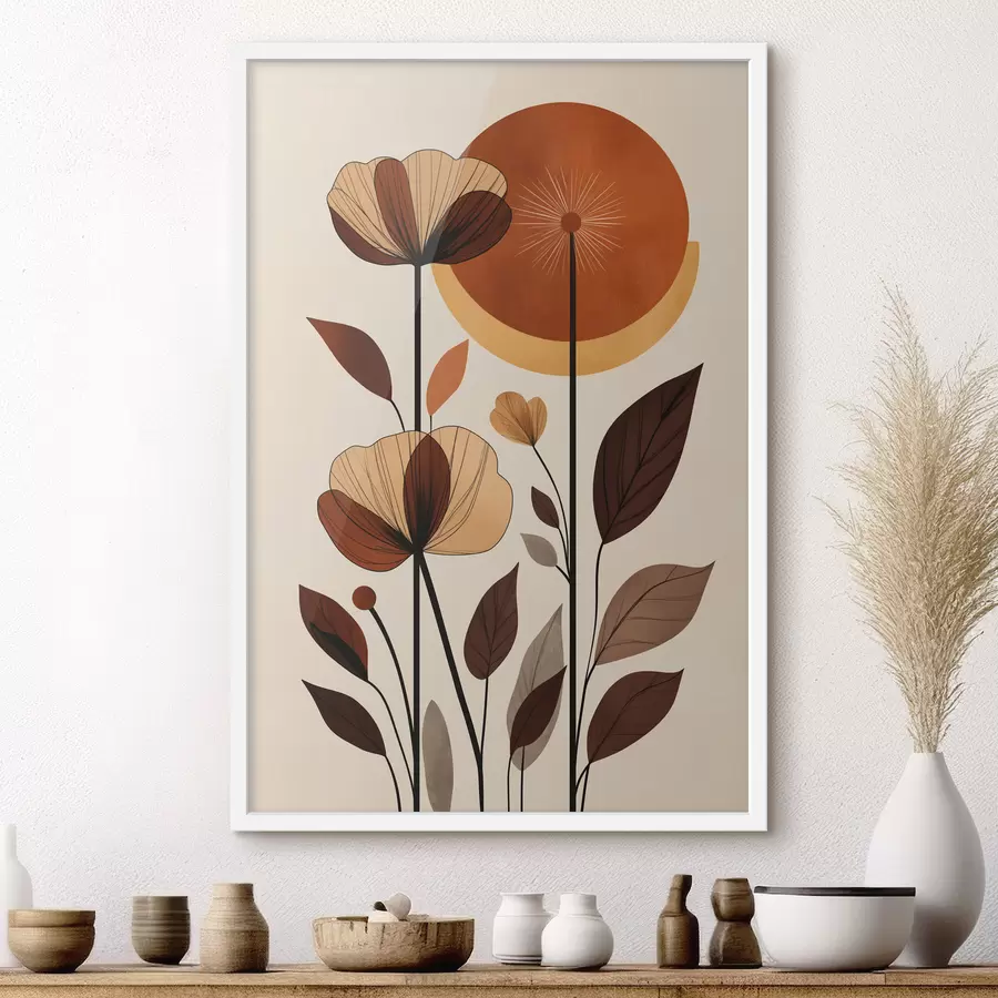 Papier peint Fleurs abstraites f50341