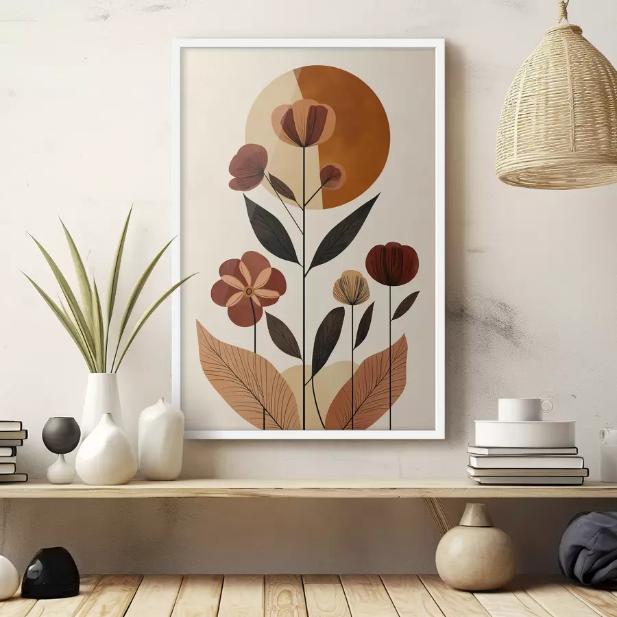 Papier peint Fleurs abstraites f50342