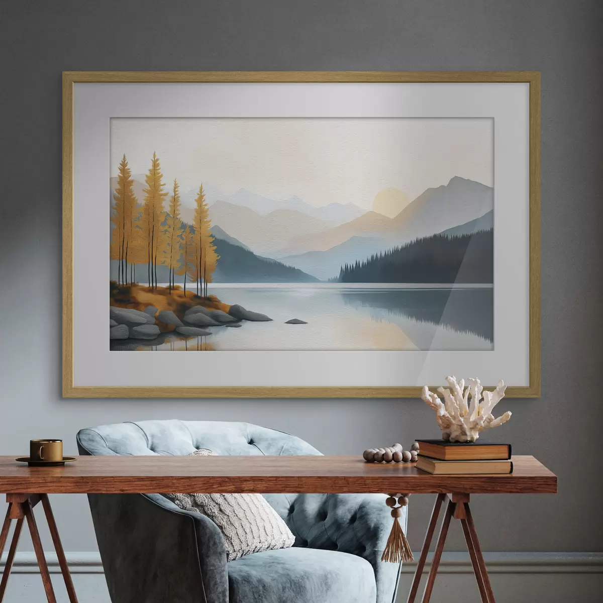 Poster Montagnes et vie f50344