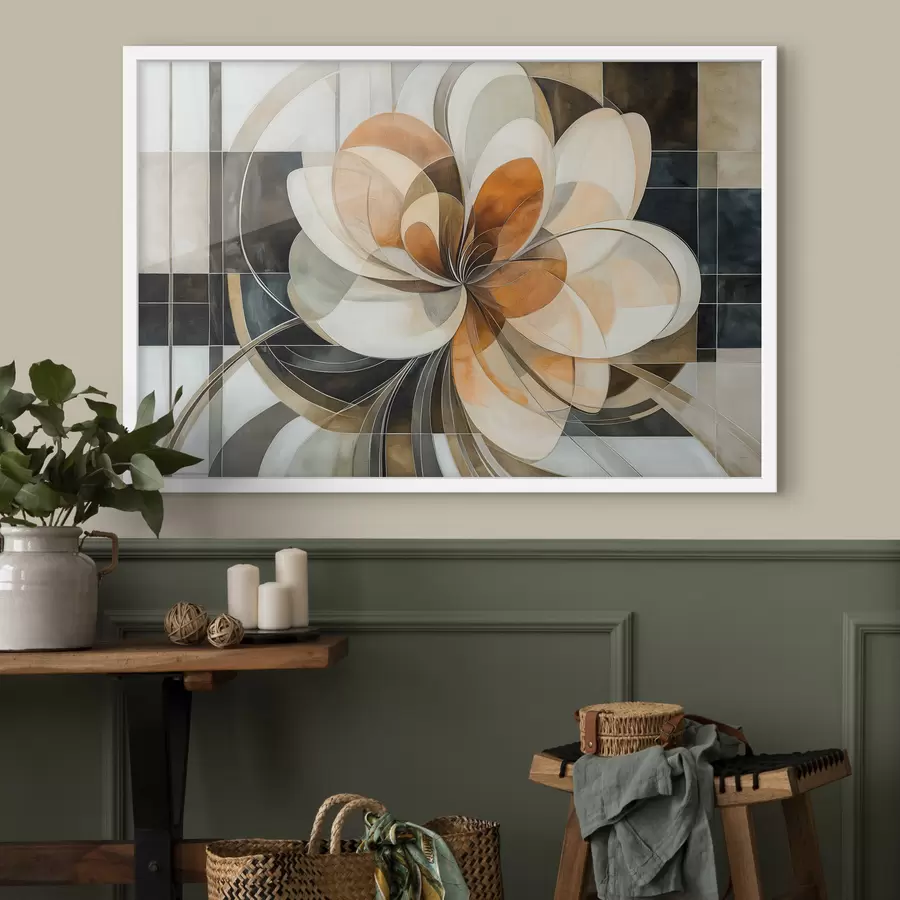 Papier peint Fleur géométrique f50347