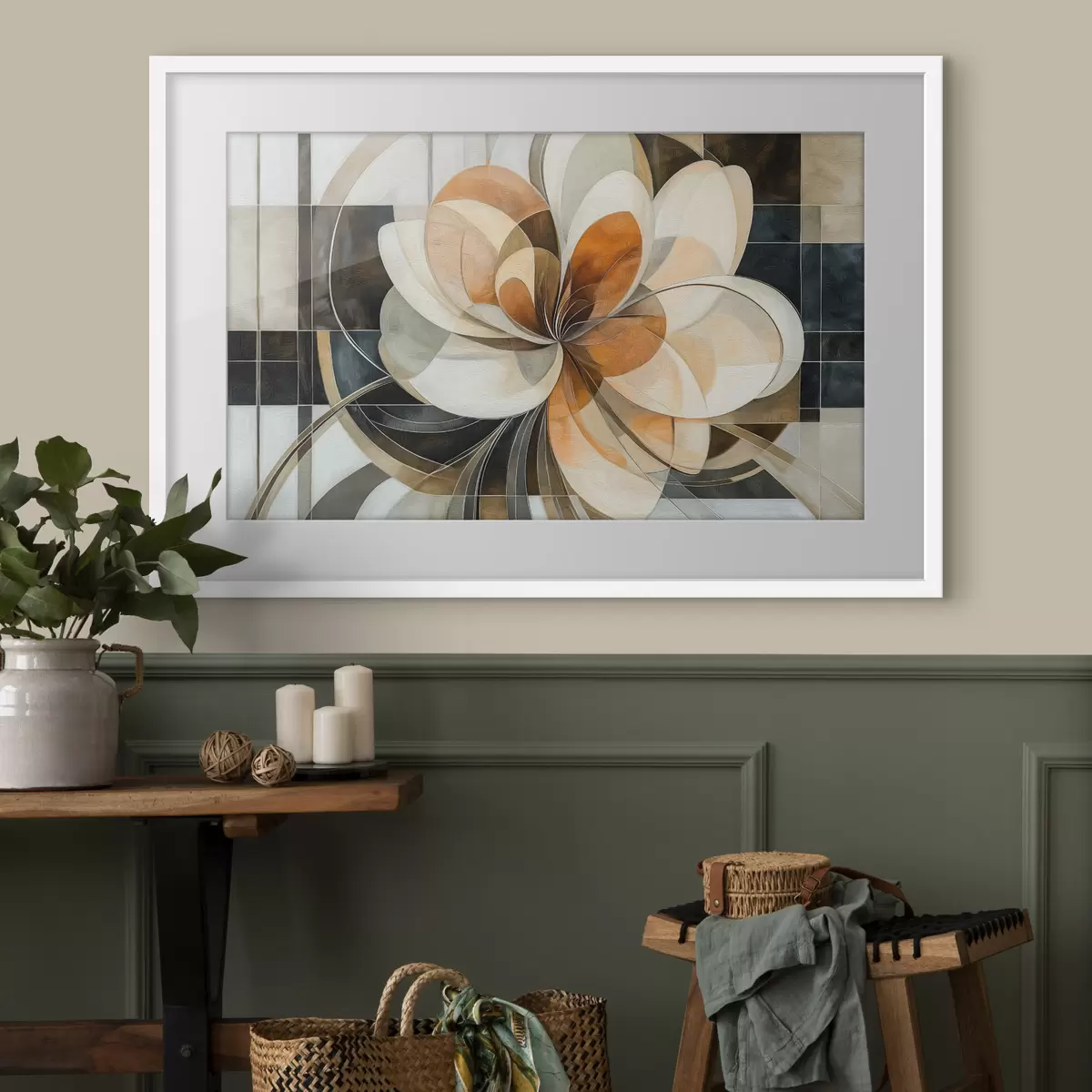 Poster Fleur géométrique f50347