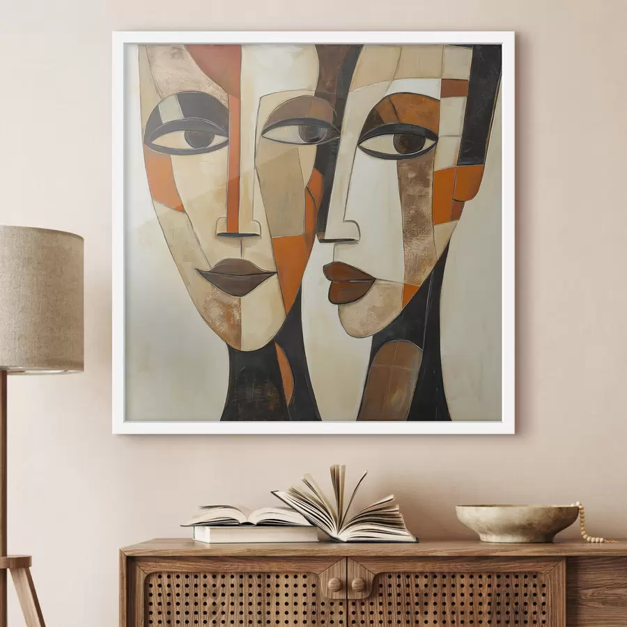 Papier peint Faces géométriques f50351