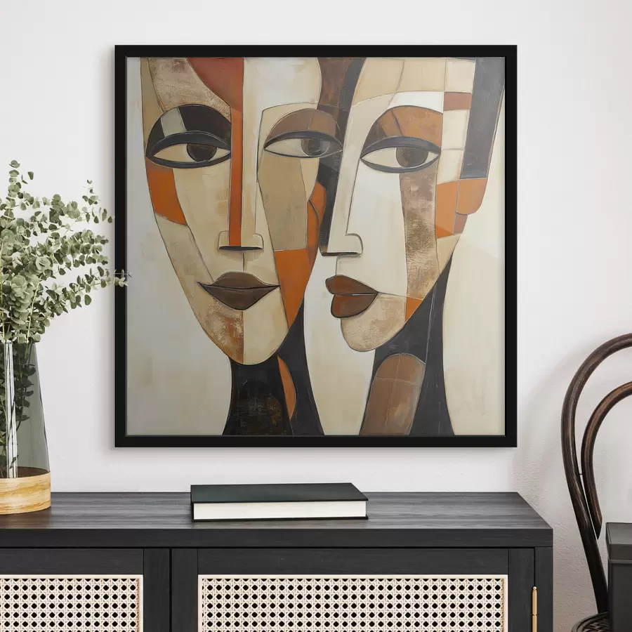 Papier peint Faces géométriques f50351