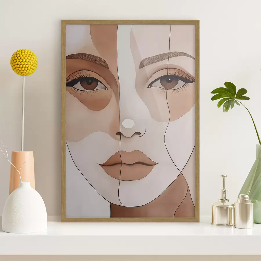 Papier peint Visage abstrait f50355