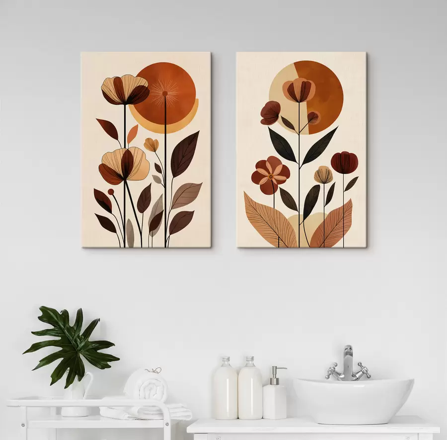 Tableau Fleurs abstraites m30884