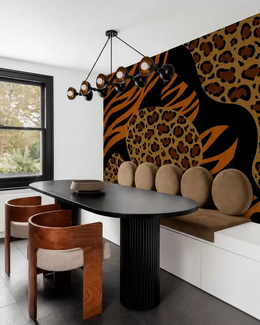 Papier peint Motifs léopard et tigre inspirés des animaux sauvages w05759