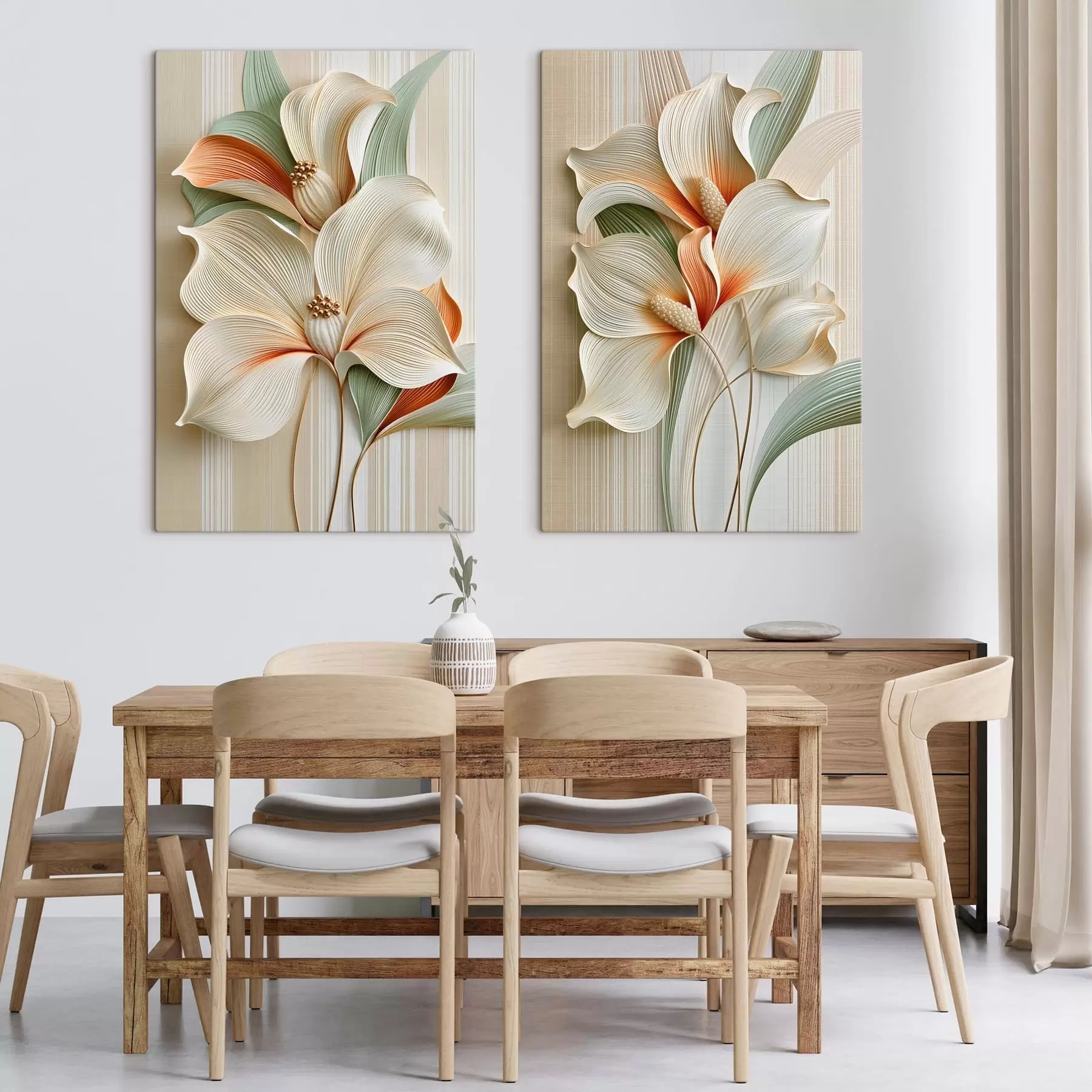 Tableau Fleurs abstraites m30888