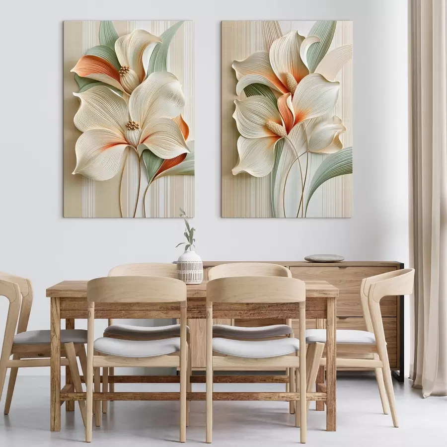 Tableau Fleurs abstraites m30888