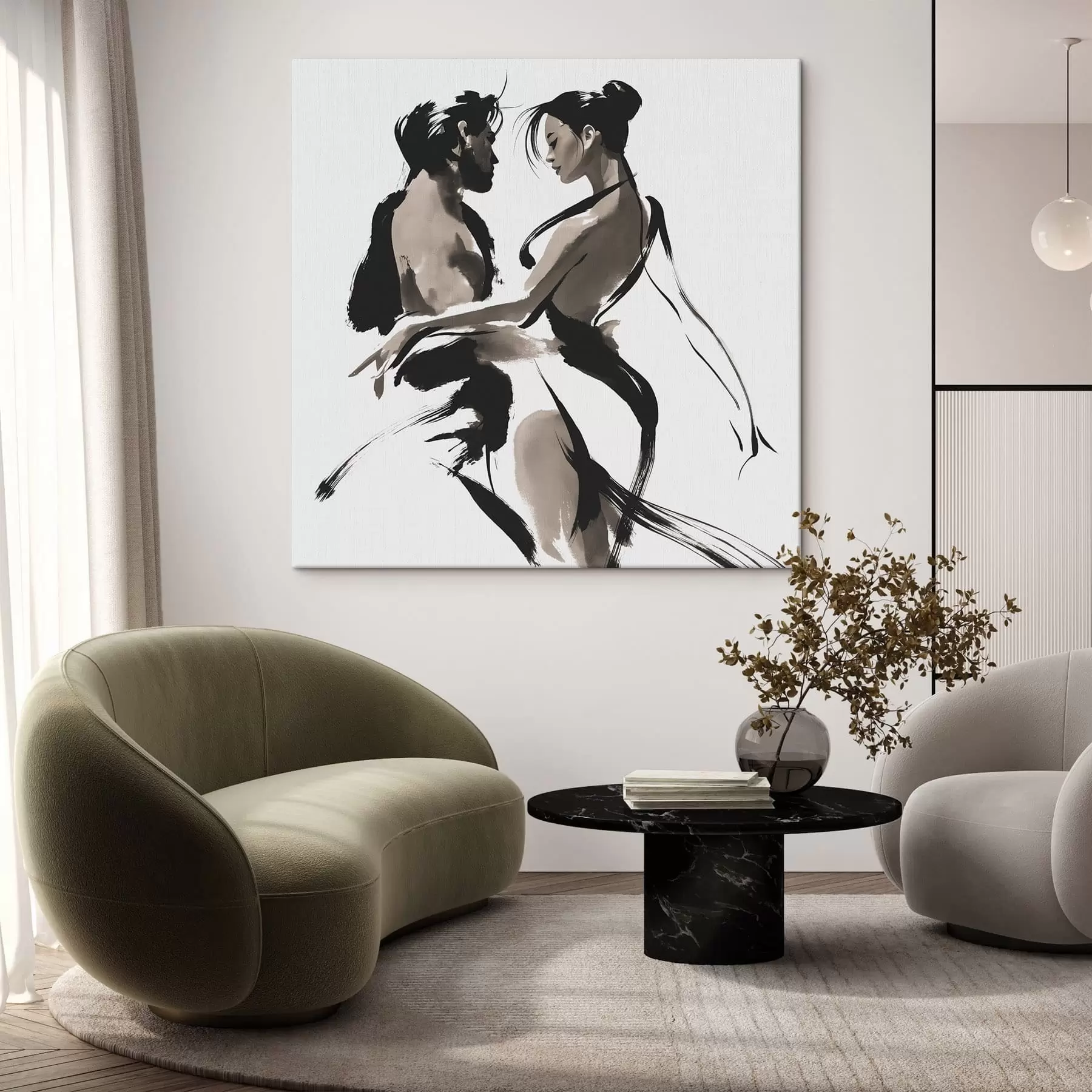 Tableau Couple abstrait s50358