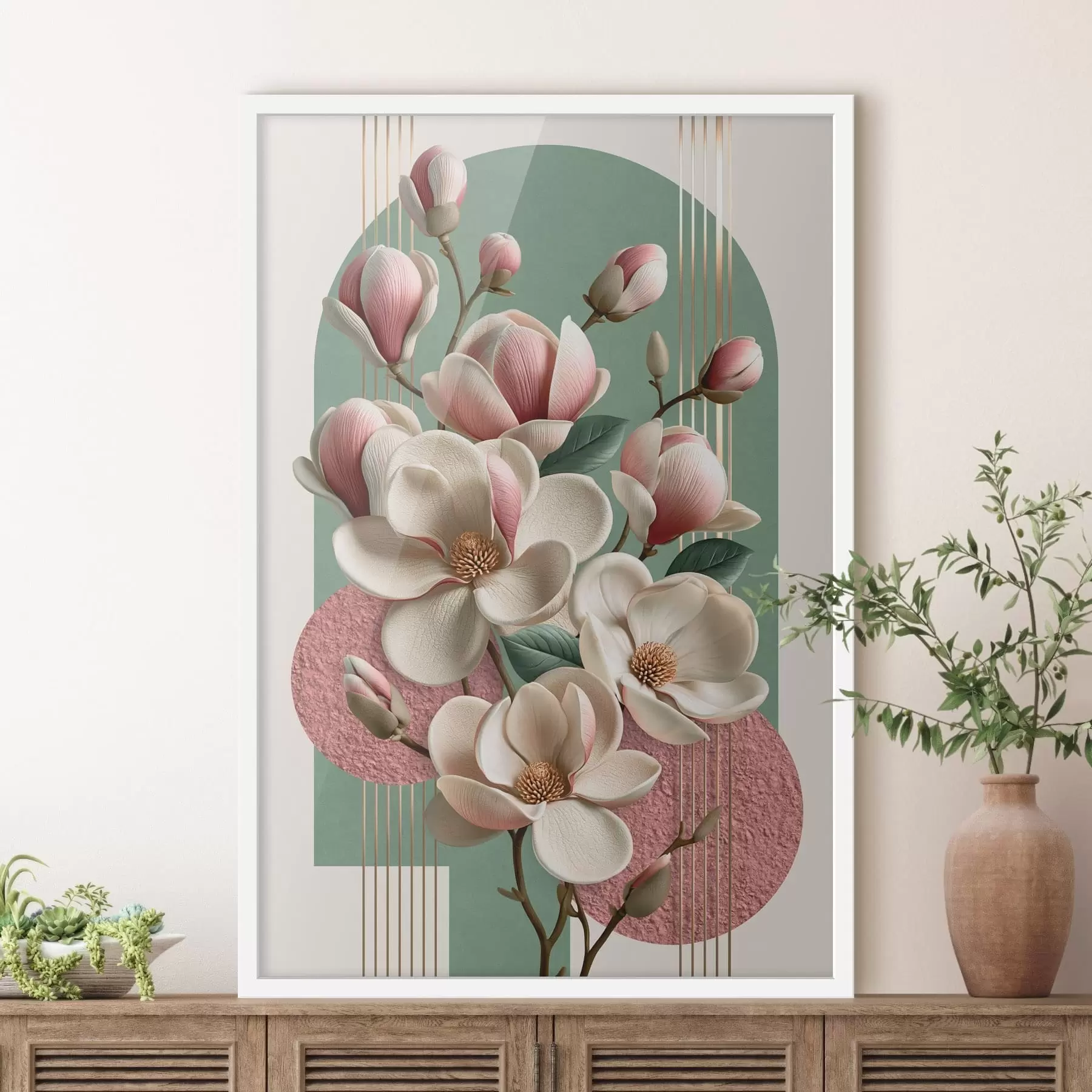 Papier peint Abstraction au magnolia f50167