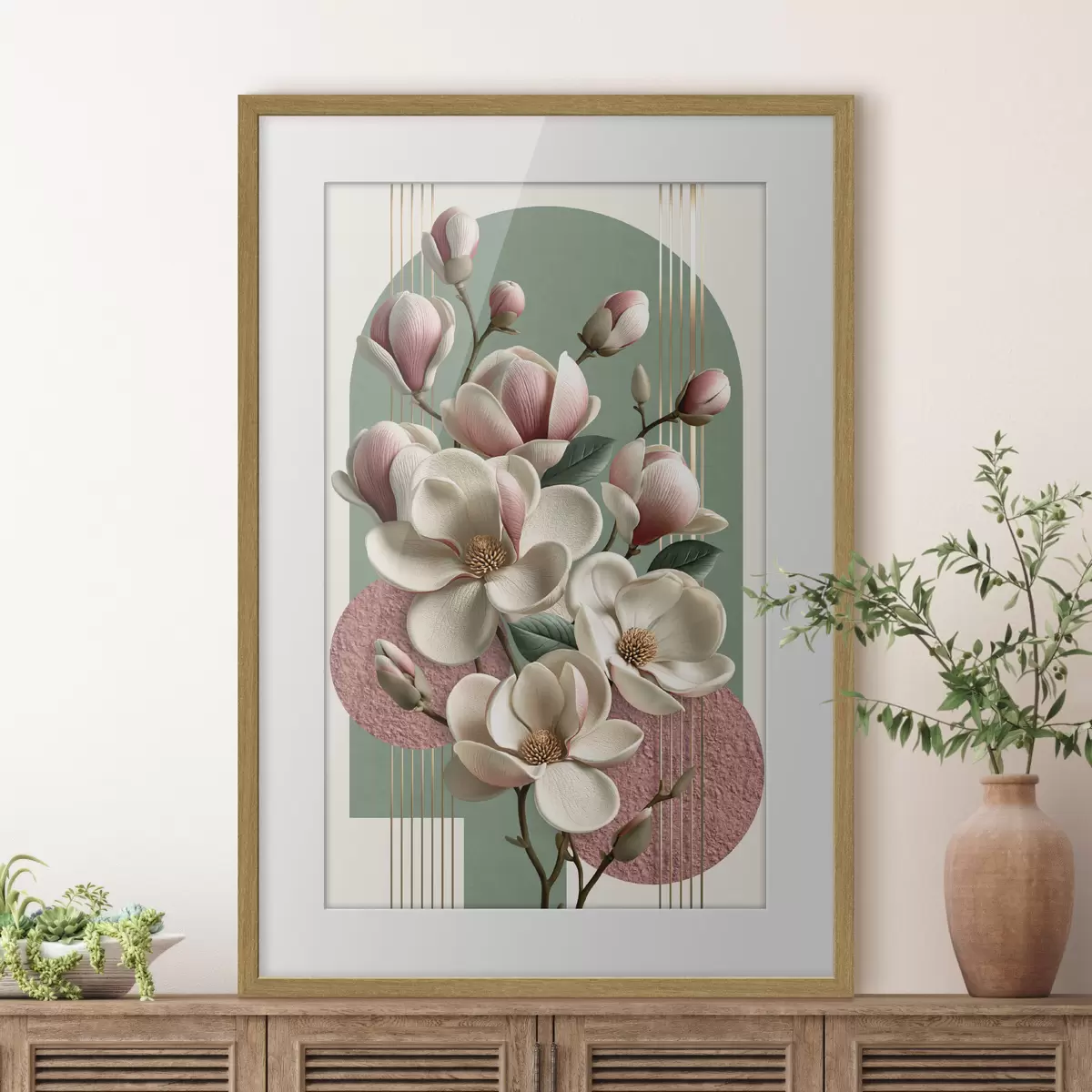 Poster Abstraction au magnolia f50167