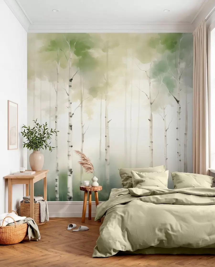 Papier peint Bouleaux w05676