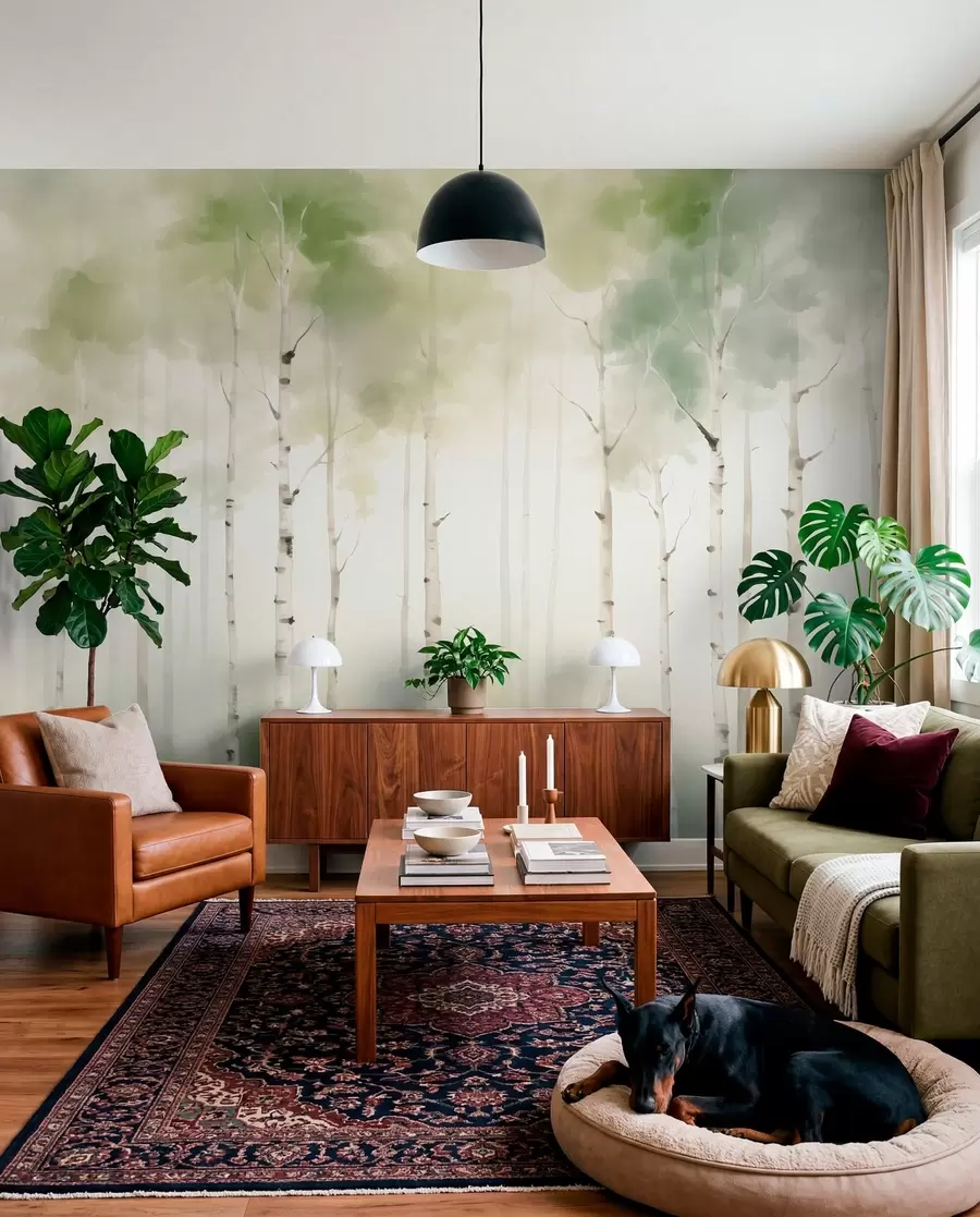 Papier peint Bouleaux w05676
