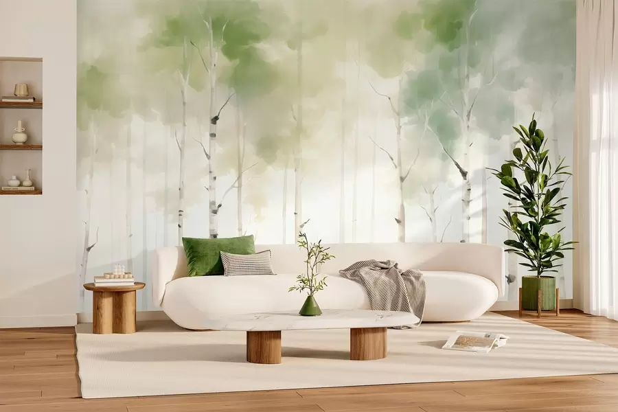 Papier peint Bouleaux w05676