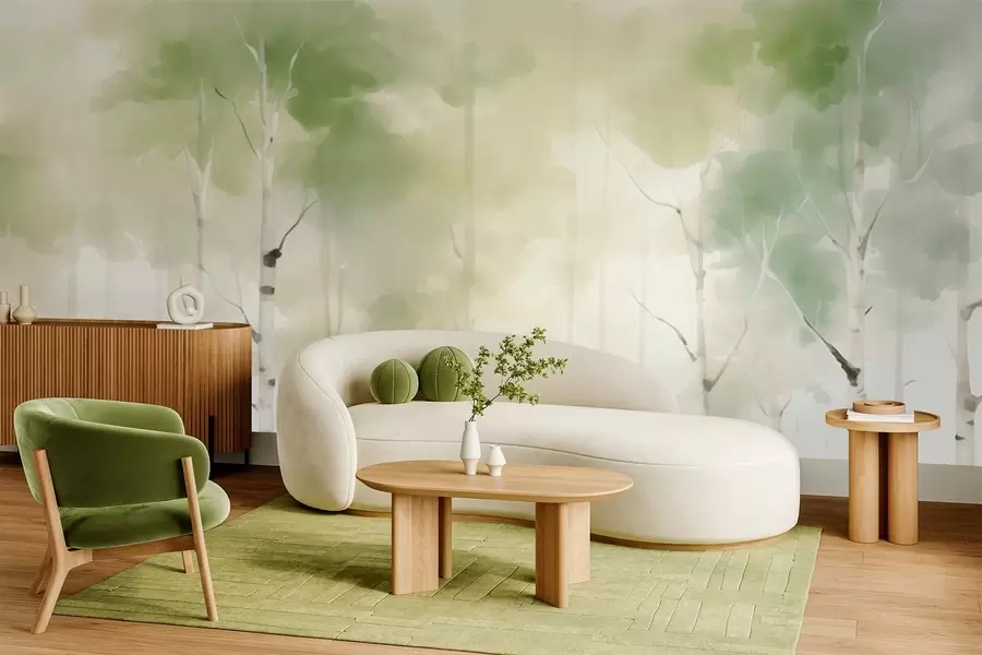 Papier peint Bouleaux w05676