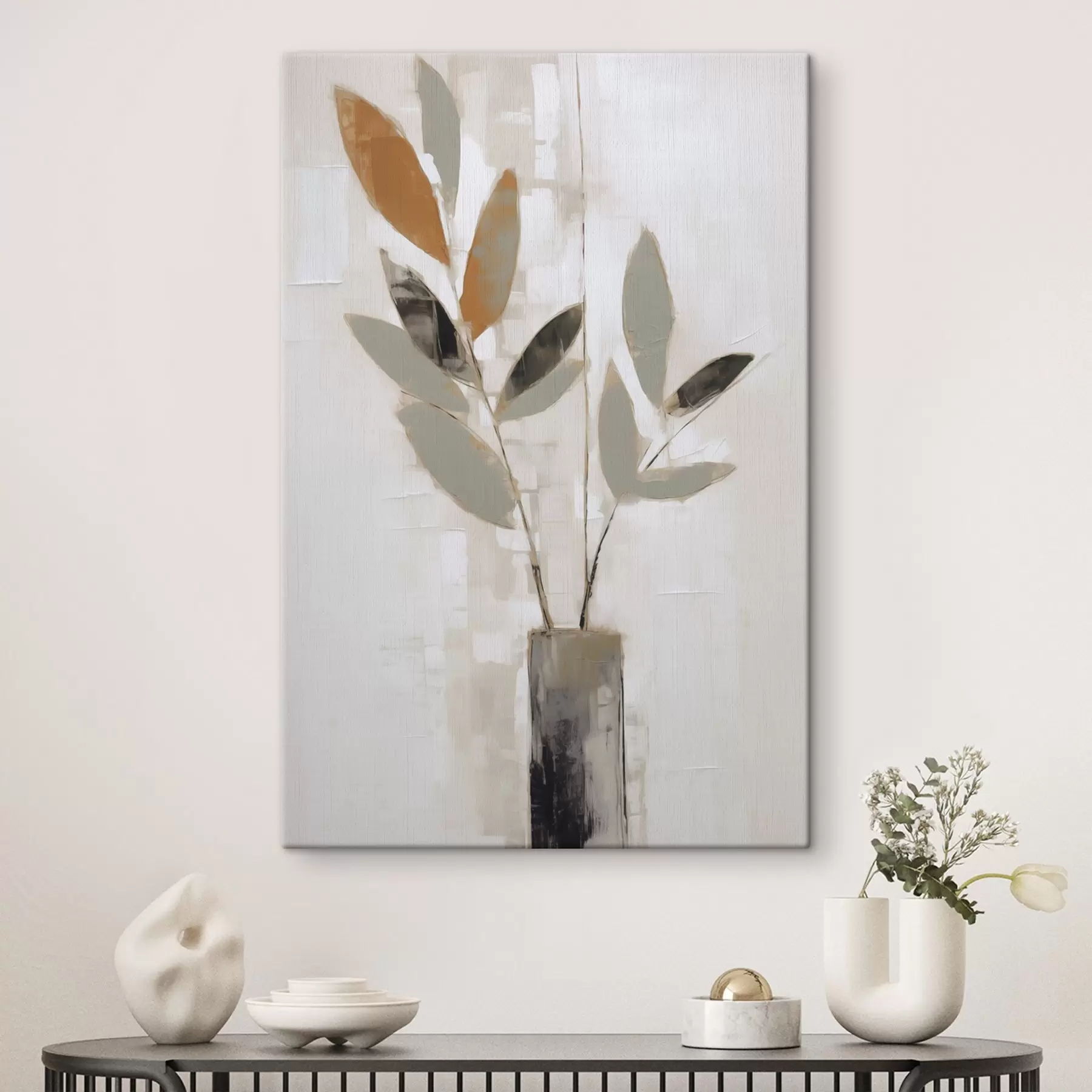 Tableau Rameaux abstraits dans un vase, imitation d'un tableau s50373