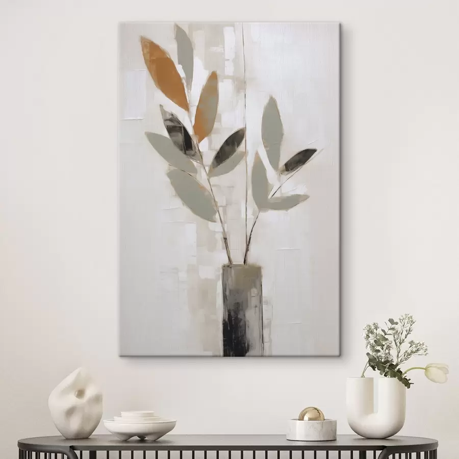 Tableau Rameaux abstraits dans un vase, imitation d'un tableau s50373