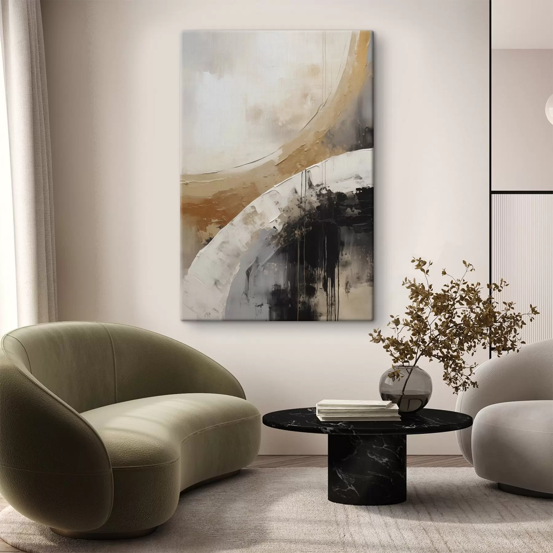 Tableau Abstraction, imitation de la peinture s50379