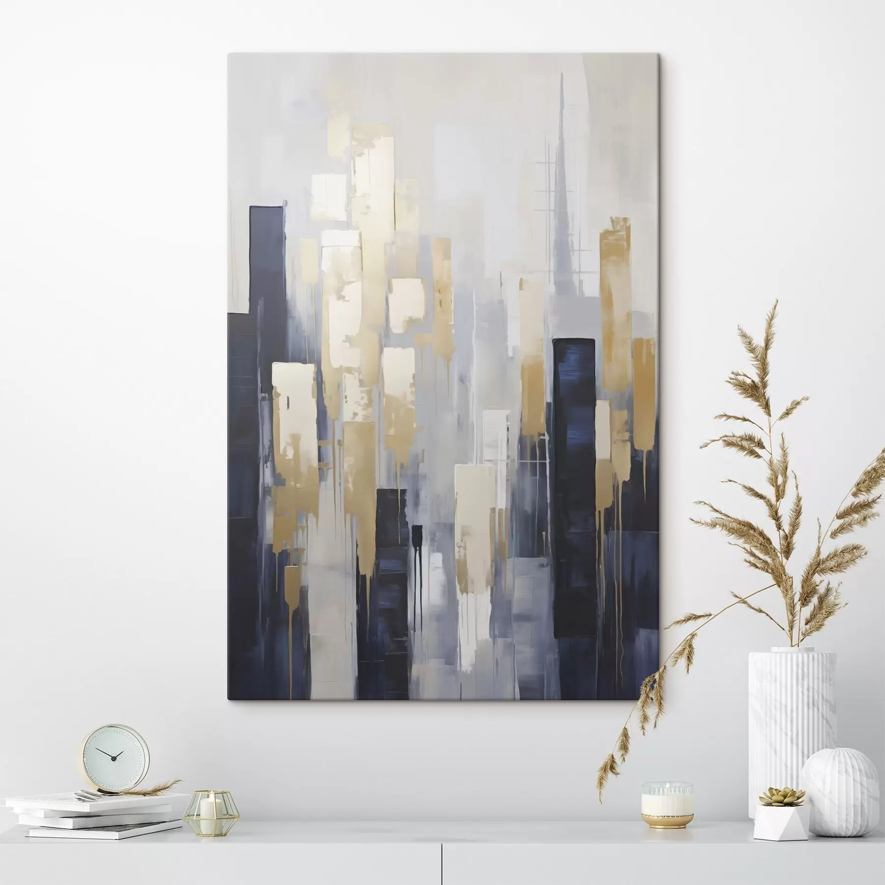 Tableau Composition abstraite, imitation de la peinture s50384