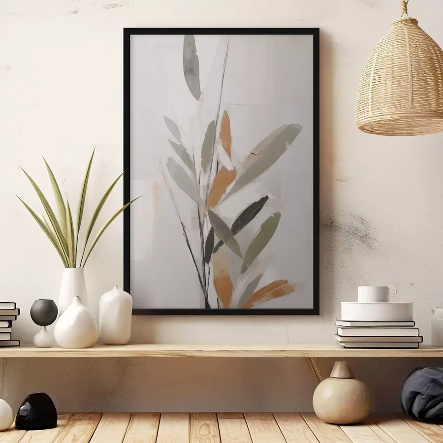Papier peint Branches abstraites, imitation de peinture f50374
