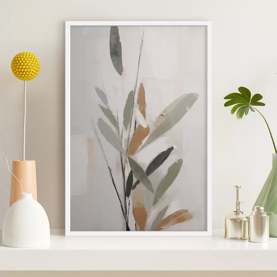 Papier peint Branches abstraites, imitation de peinture f50374