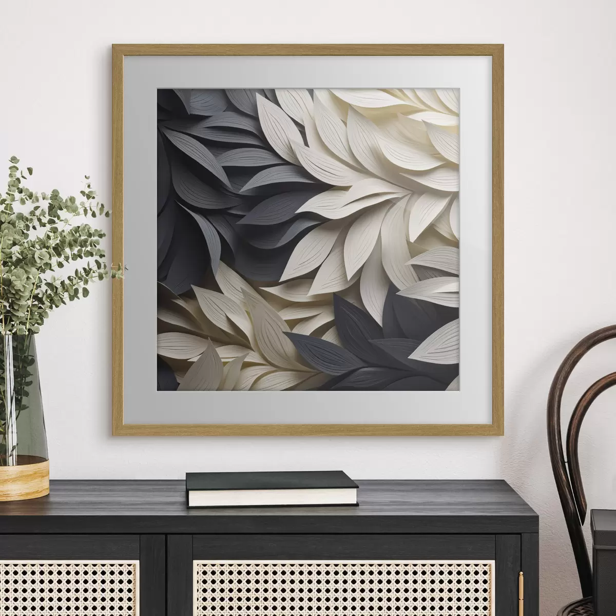 Poster Feuilles stylisées abstraites f50376