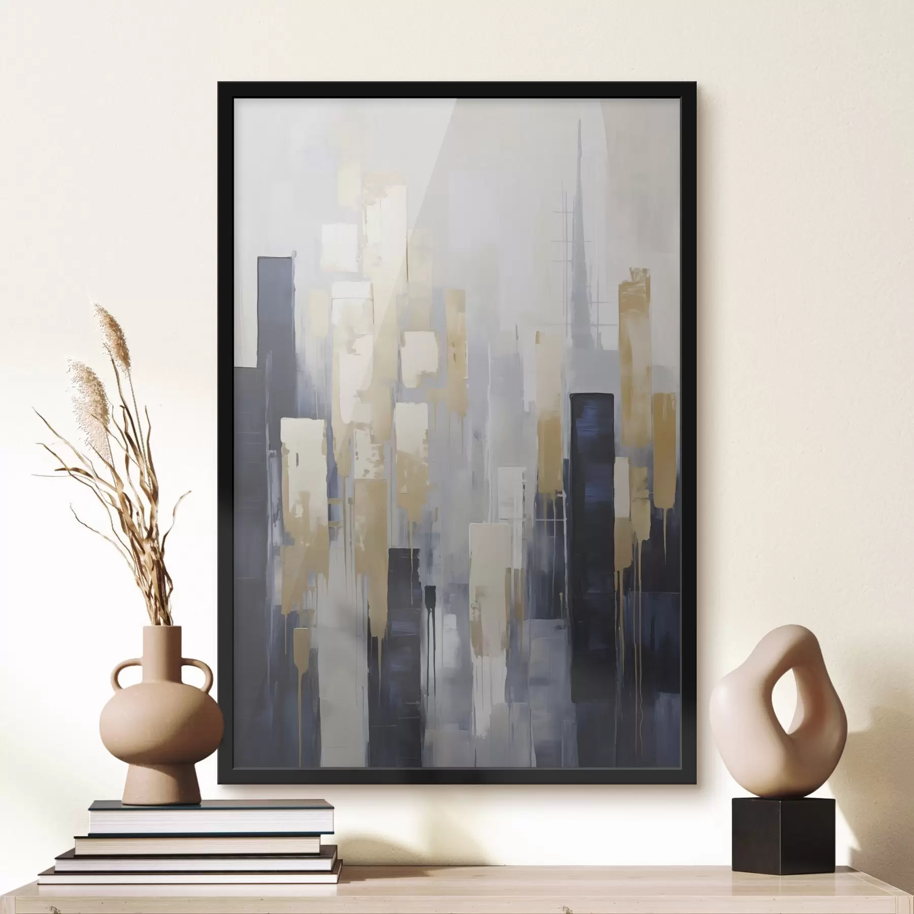 Papier peint Composition abstraite, imitation de la peinture f50384