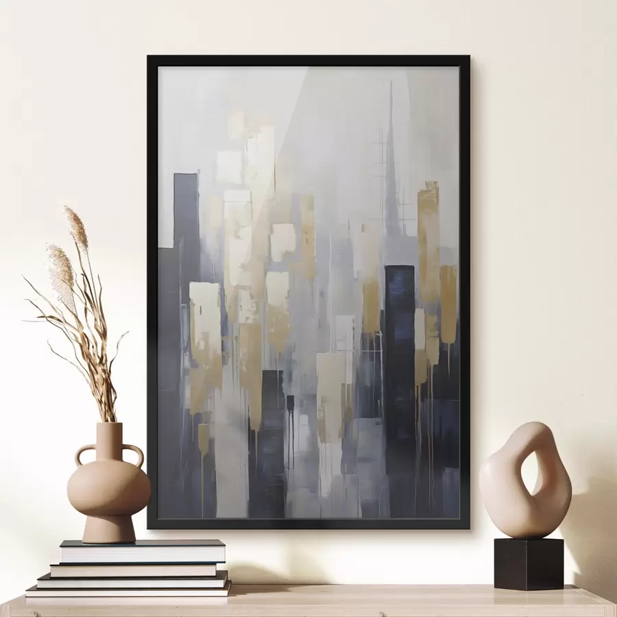 Papier peint Composition abstraite, imitation de la peinture f50384