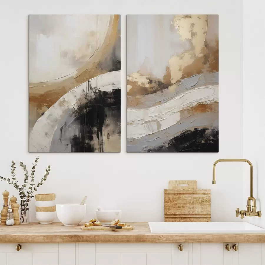 Tableau Abstraction, imitation de la peinture m30897