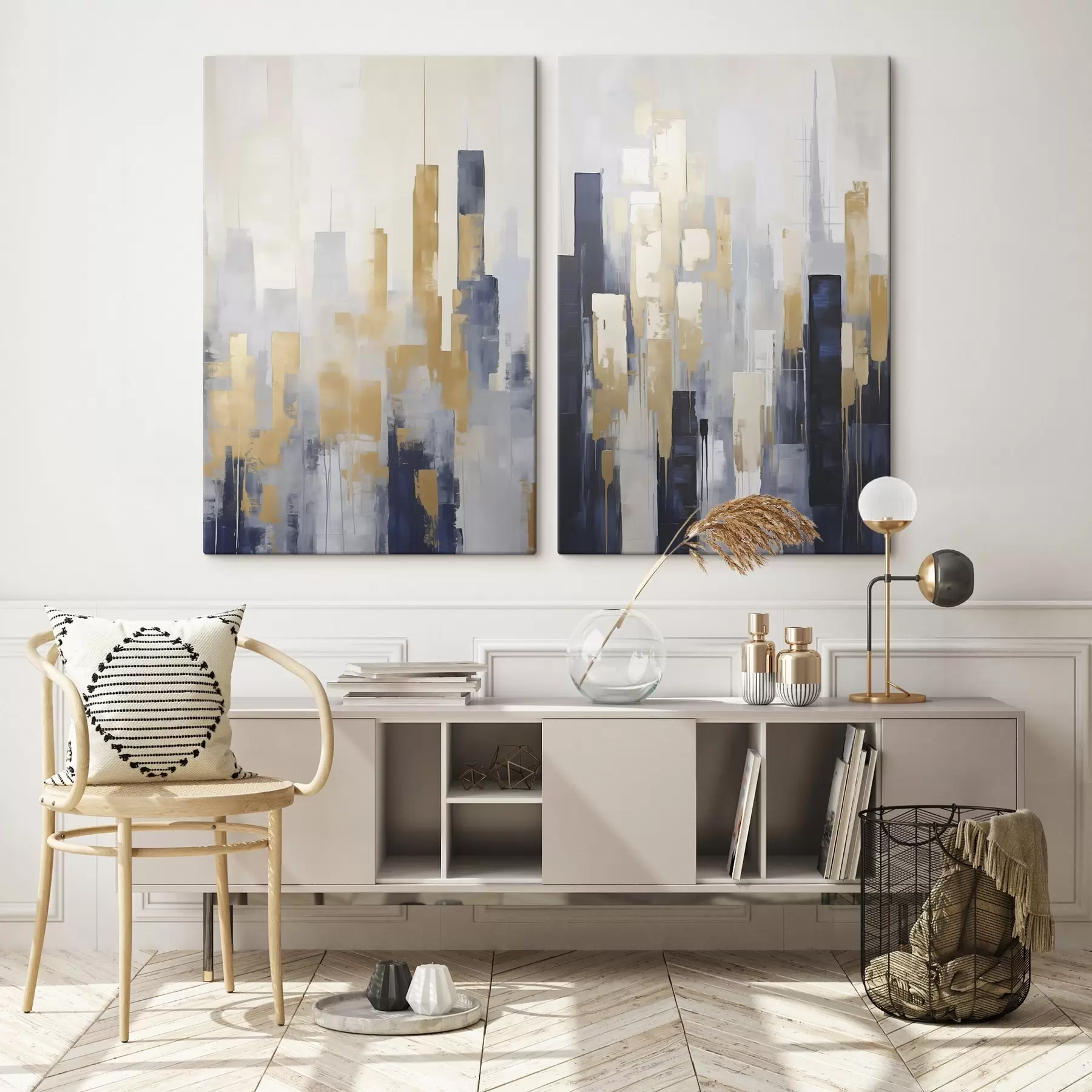 Tableau Composition abstraite, imitation de la peinture m30899