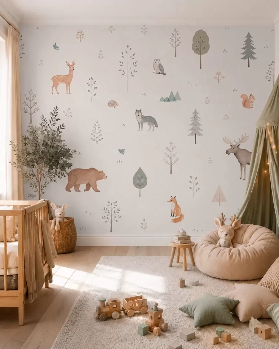 Papier peint Miniatures forestières w05864