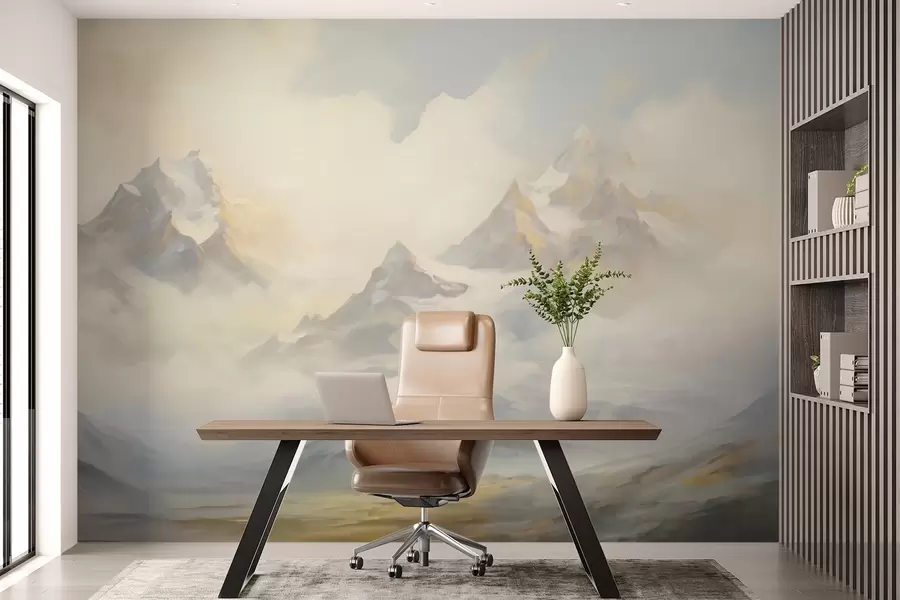 Papier peint Paysage de montagne imitation peinture w05873