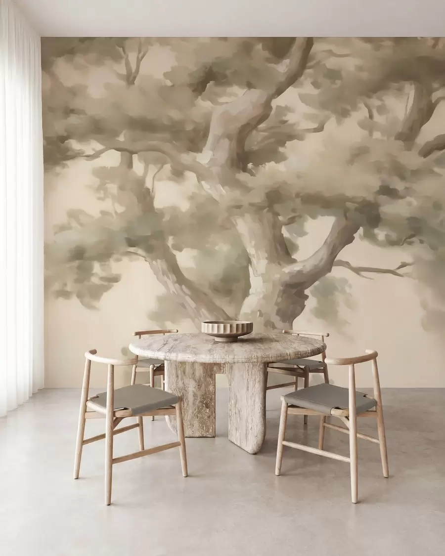 Papier peint Arbre abstrait, imitation d'une peinture w05875