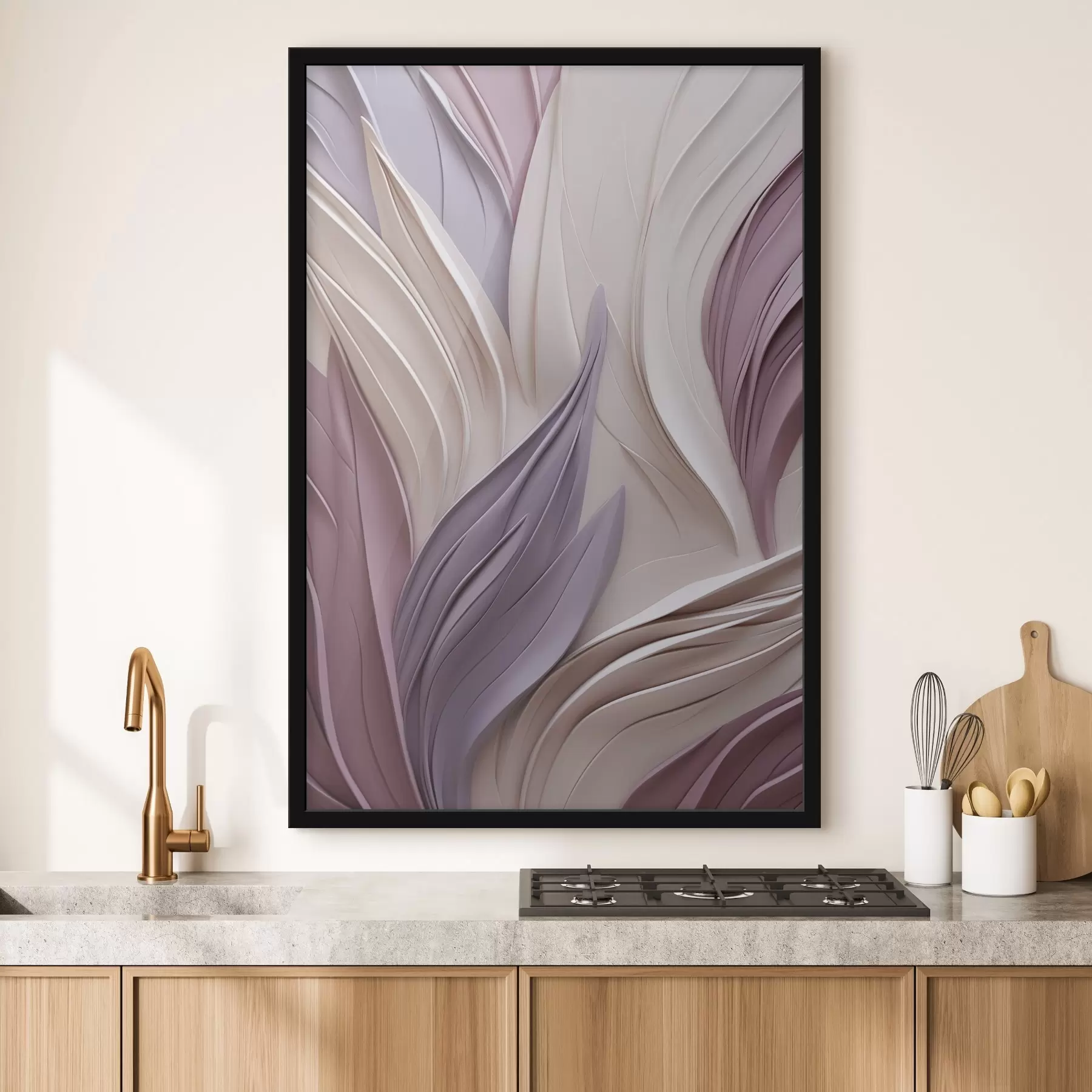 Papier peint Composition abstraite avec des formes superposées imitées f50411