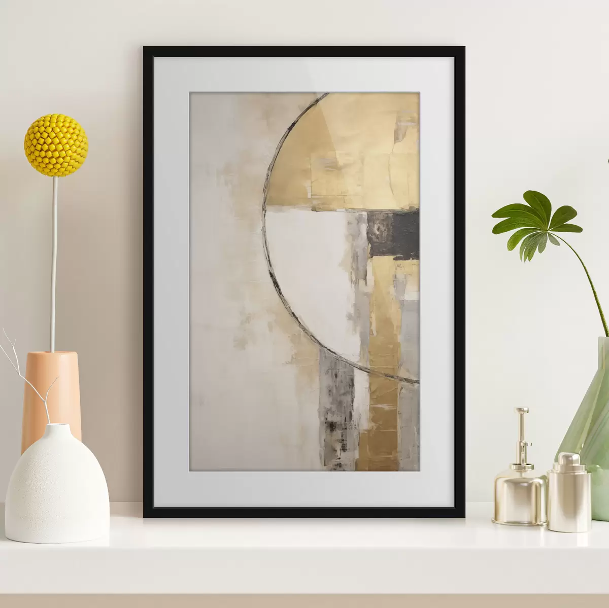 Poster Composition abstraite avec des formes géométriques f50416