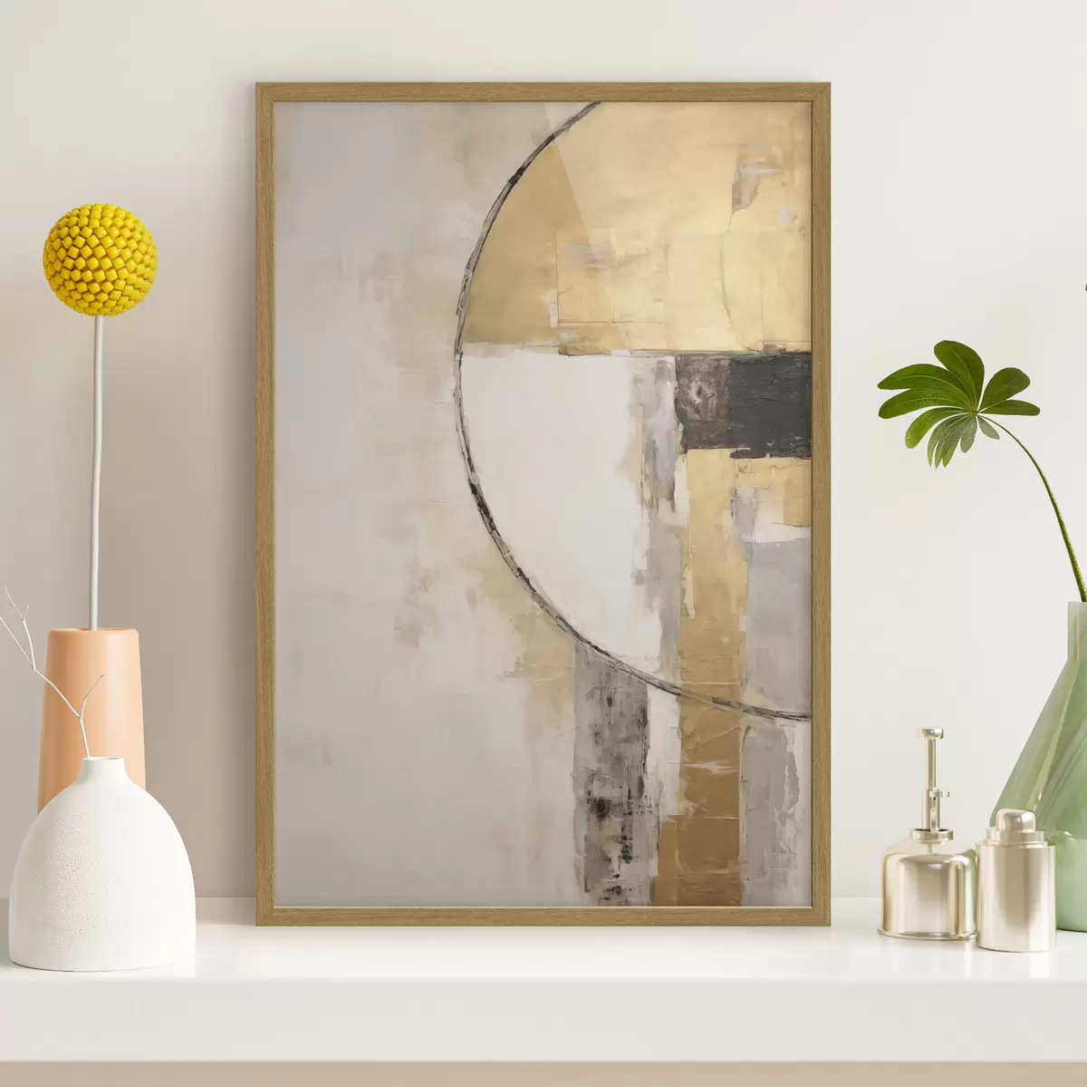 Poster Composition abstraite avec des formes géométriques f50416
