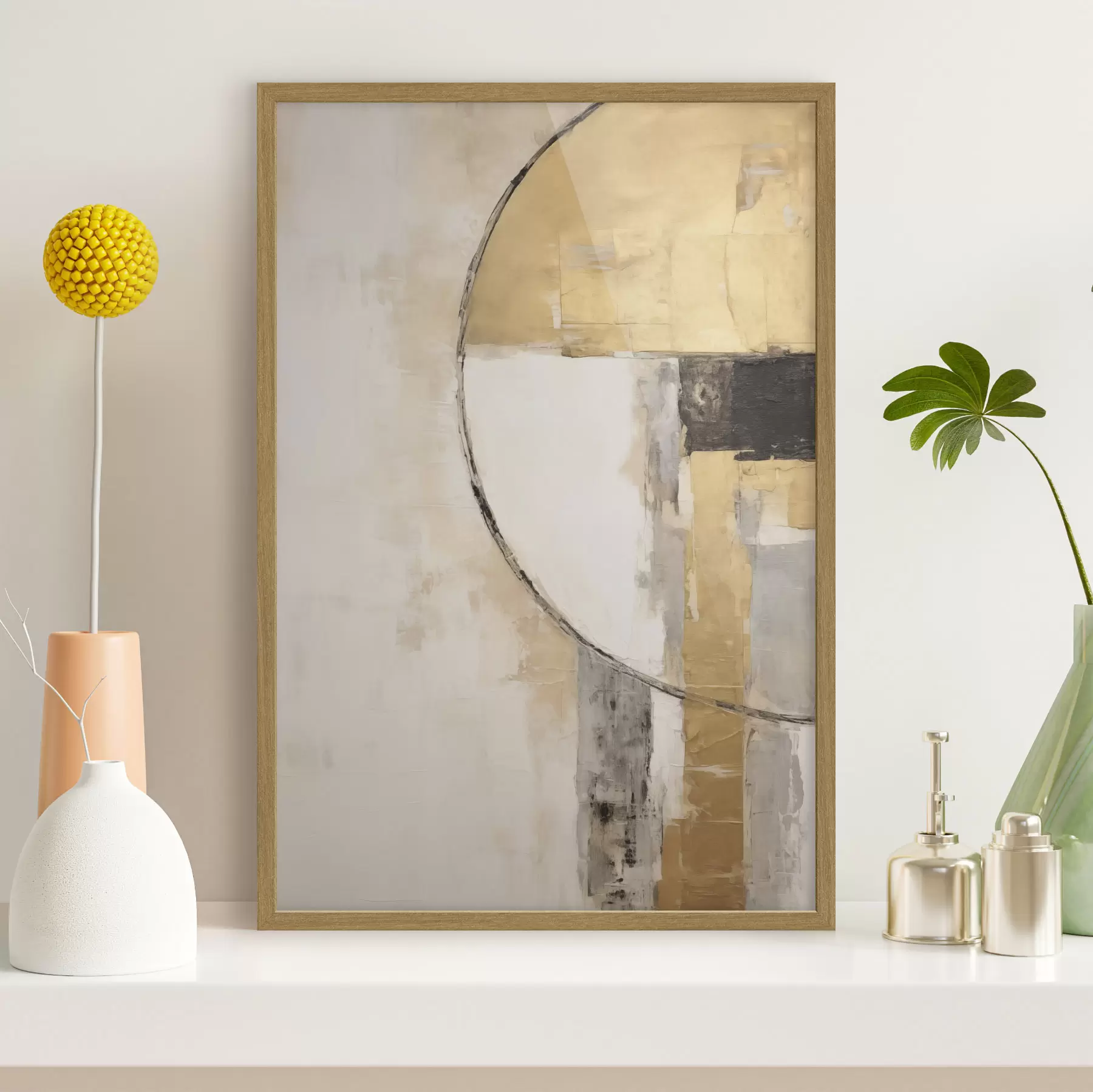 Papier peint Composition abstraite avec des formes géométriques f50416