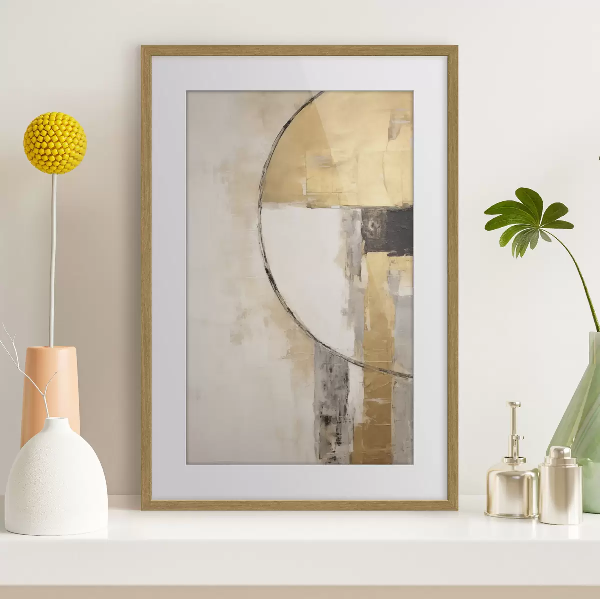 Poster Composition abstraite avec des formes géométriques f50416