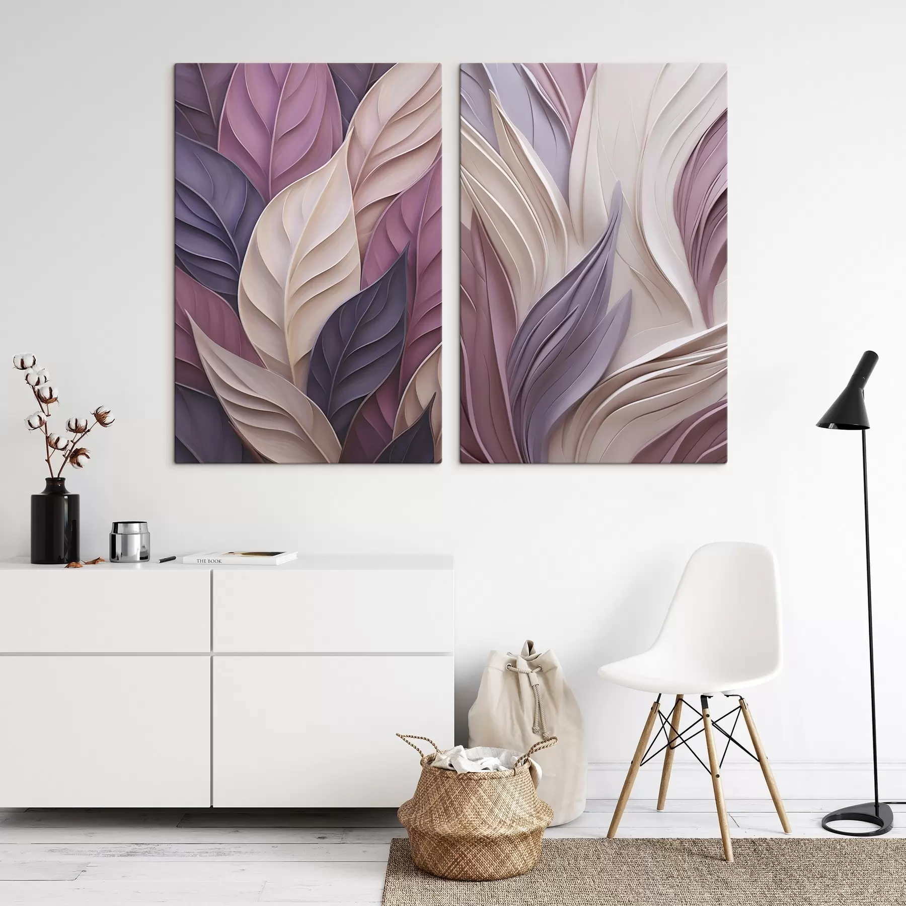 Tableau Composition abstraite avec des formes superposées imitées m30910