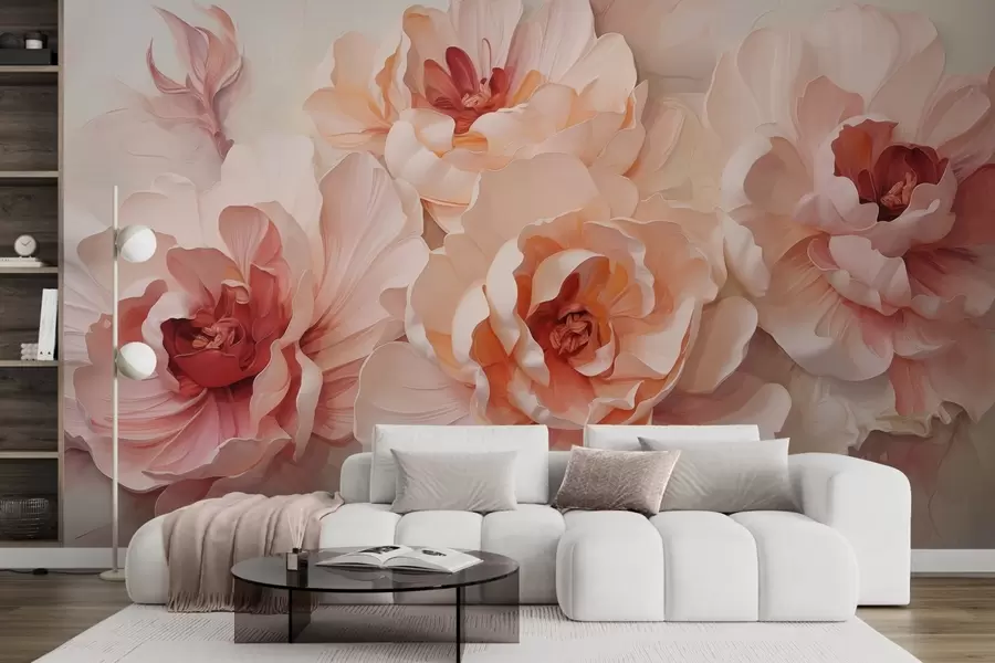 Papier peint Fleurs abstraites stylisées w05639