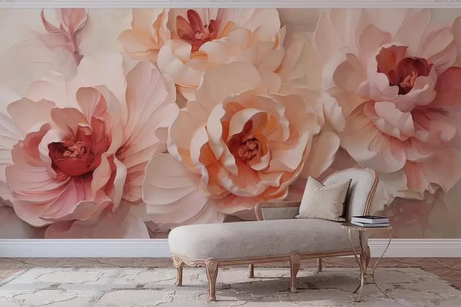 Papier peint Fleurs abstraites stylisées w05639