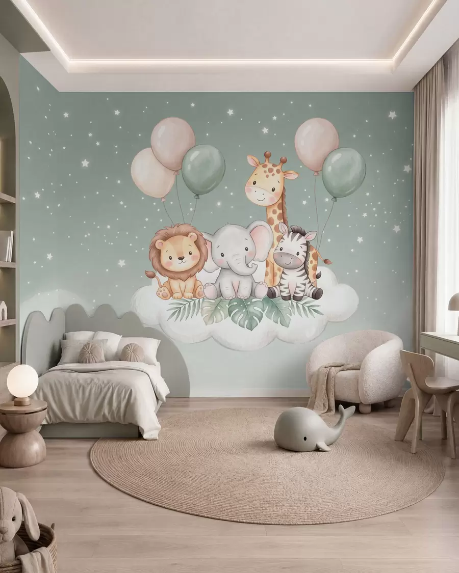 Papier peint Safari dans les nuages w10004