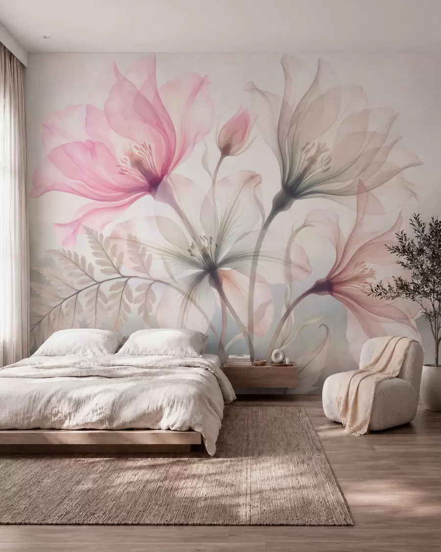 Papier peint Magnolia à l’aquarelle w10009