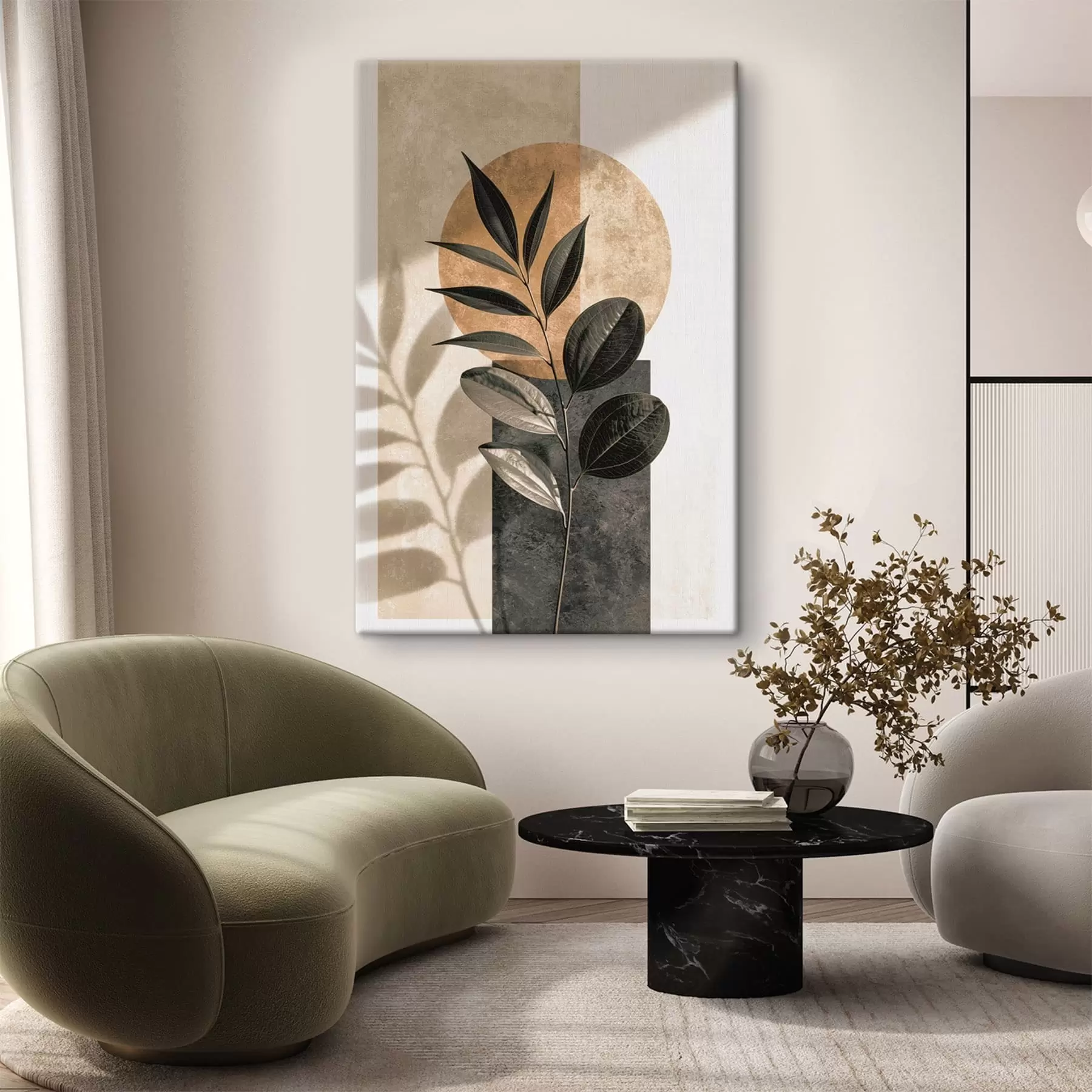 Tableau Branche aux formes géométriques s50461