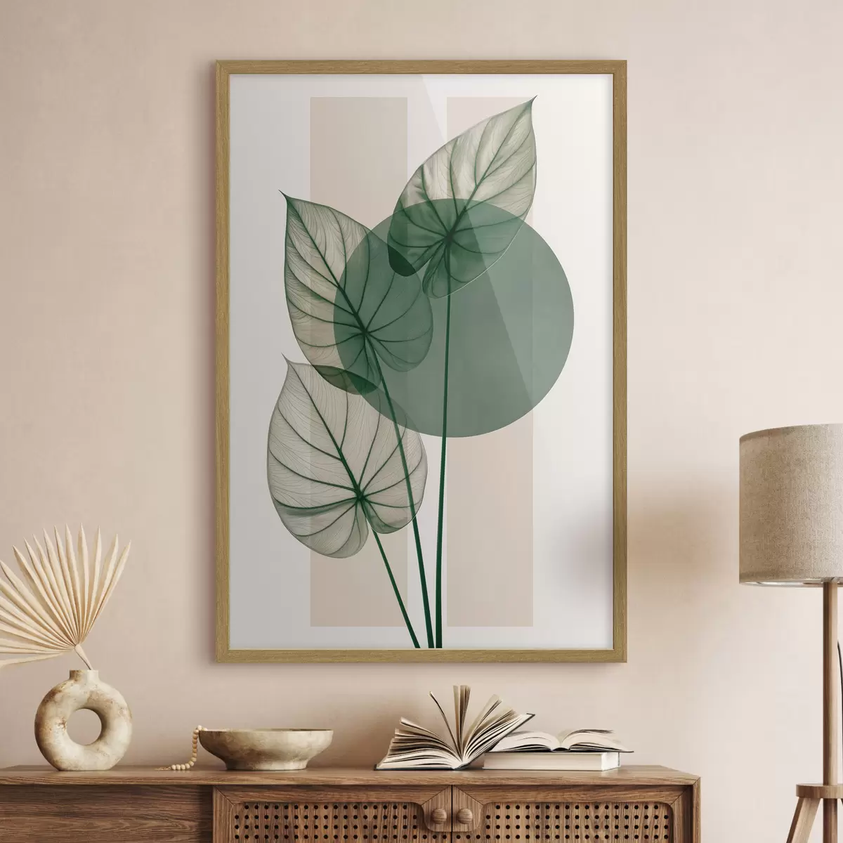 Poster Abstraction aux feuilles délicates f50368